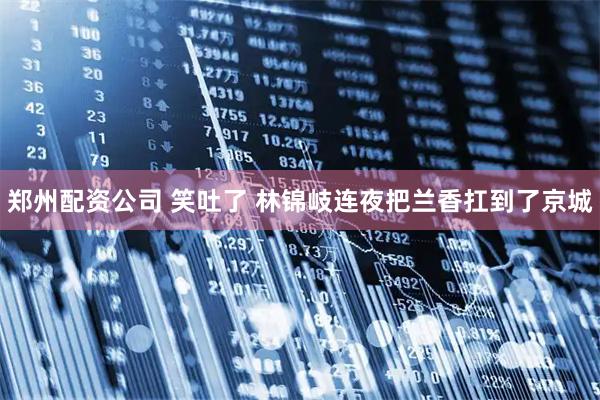 郑州配资公司 笑吐了 林锦岐连夜把兰香扛到了京城
