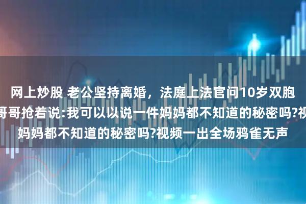 网上炒股 老公坚持离婚，法庭上法官问10岁双胞胎:跟父亲还是母亲?哥哥抢着说:我可以以说一件妈妈都不知道的秘密吗?视频一出全场鸦雀无声